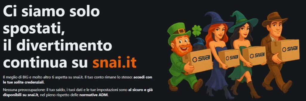 Trasferimento BIG SNAI