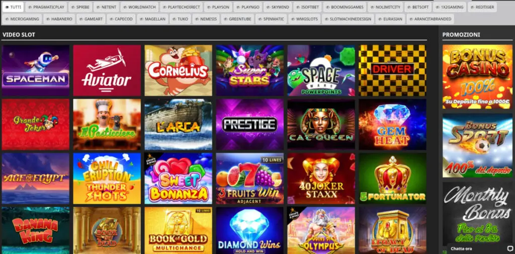 Prewin Casino Screenshot