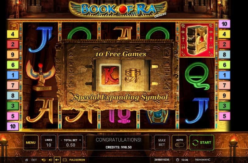 Book of Ra Deluxe Free Spin