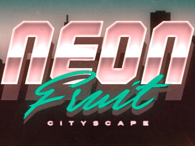 Neon Fruit Cityscape Slot 1X2 Gaming